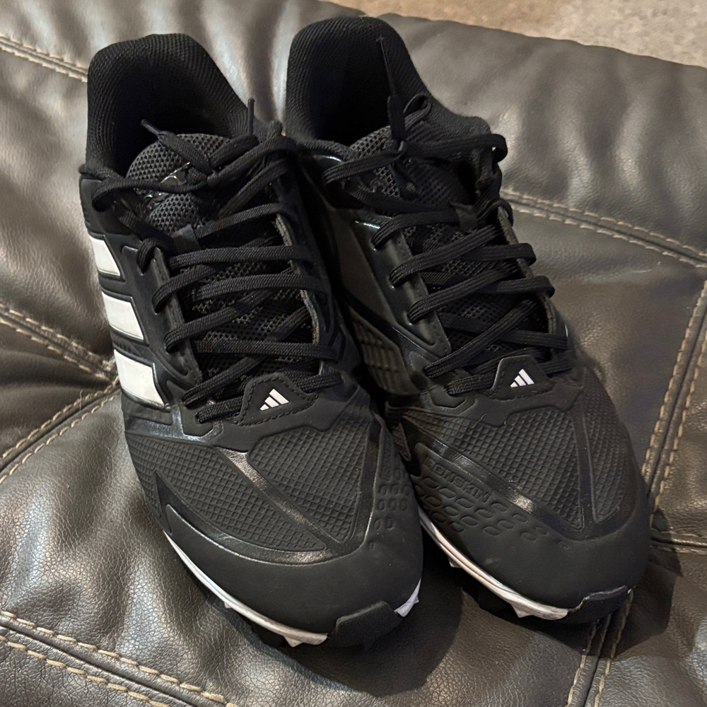 Adidas Black and White Cleats